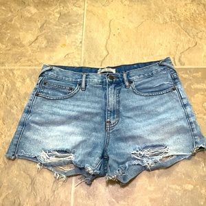 Free People Distressed Denim Shorts Lightwash Womens 27